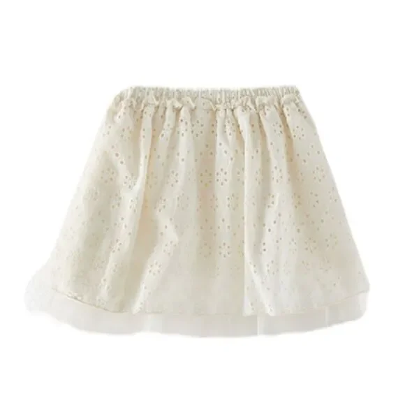 ZARA Kids | Ecru | EMBROIDERED SKIRT WITH TULLE - Picture 3 of 10